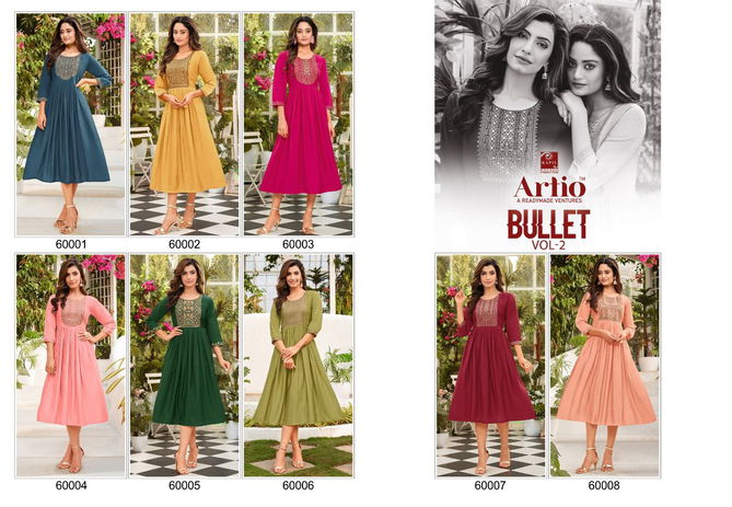 Bullet 2 Fancy Ethnic Wear Wholesale Designer Kurtis